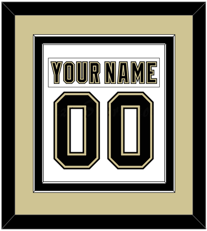 Pittsburgh Nameplate & Number (Back) Combined - Road White (2007-2016) - Signature Tier 3