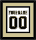 Pittsburgh Nameplate & Number (Back) Combined - Road White (2007-2016) - Double Mat 3