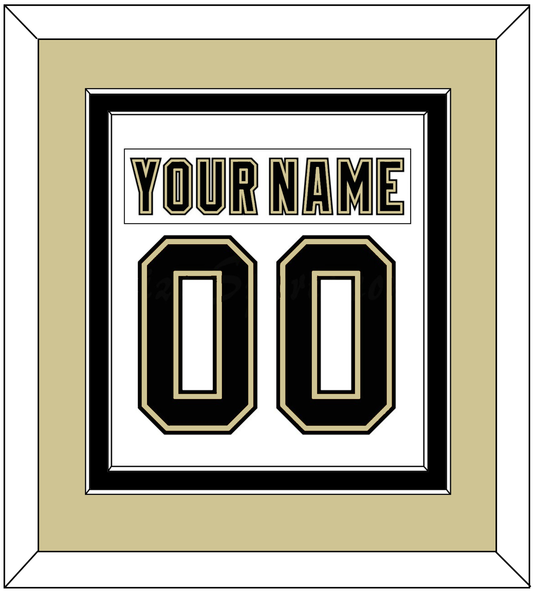 Pittsburgh Nameplate & Number (Back) Combined - Road White (2007-2016) - Signature Tier 3
