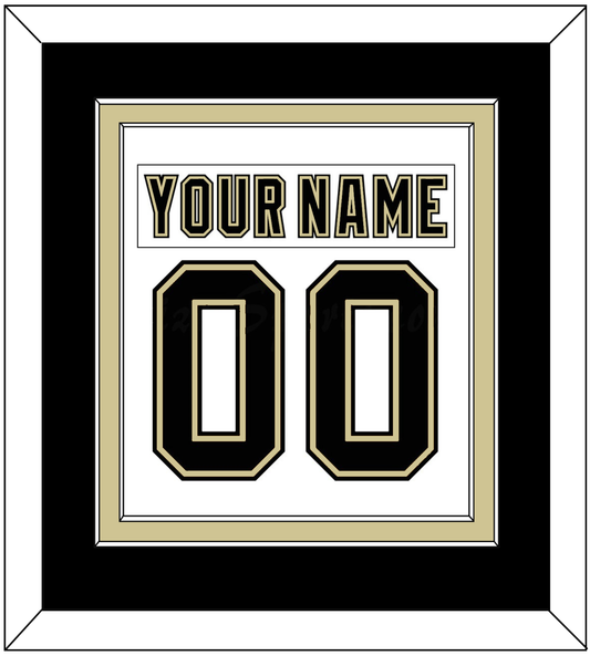 Pittsburgh Nameplate & Number (Back) Combined - White Jersey (2002-2007) - Signature Tier 4