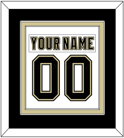 Pittsburgh Nameplate & Number (Back) Combined - Road White (2007-2016) - Signature Tier 4