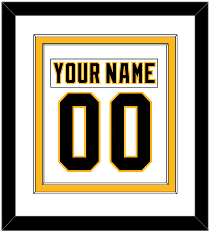 Pittsburgh Nameplate & Number (Back) Combined - Home White (1992-2002) - Signature Tier 1