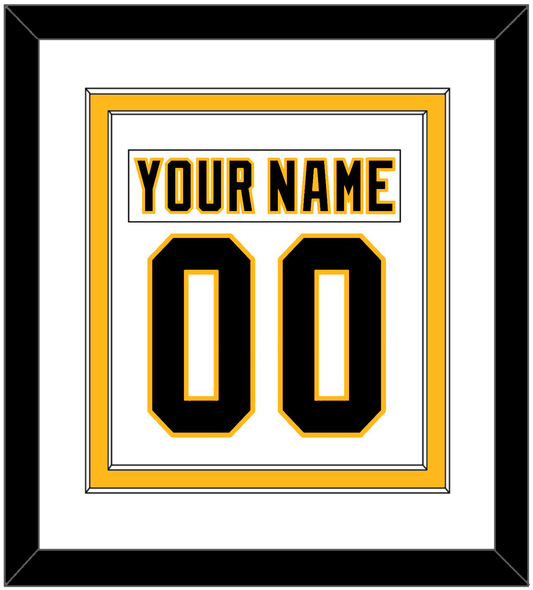 Pittsburgh Nameplate & Number (Back) Combined - Home White (1992-2002) - Signature Tier 1