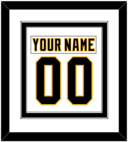 Pittsburgh Nameplate & Number (Back) Combined - Home White (1992-2002) - Signature Tier 2