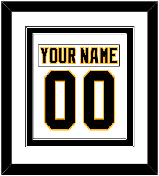 Pittsburgh Nameplate & Number (Back) Combined - Home White (1992-2002) - Signature Tier 2