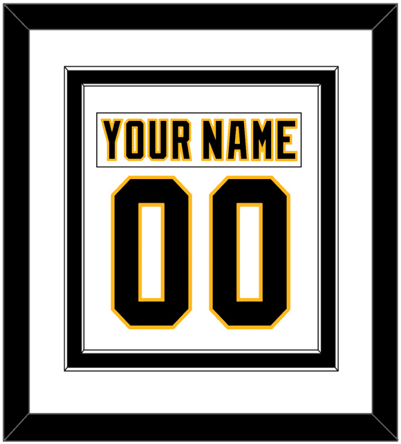 Pittsburgh Nameplate & Number (Back) Combined - Home White (1992-2002) - Double Mat 2