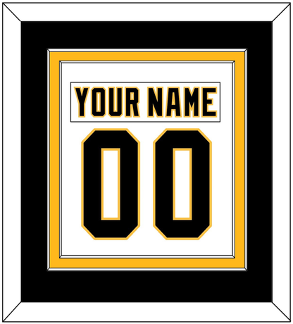 Pittsburgh Nameplate & Number (Back) Combined - Home White (1992-2002) - Signature Tier 3