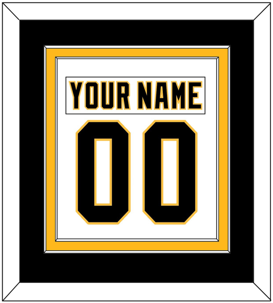 Pittsburgh Nameplate & Number (Back) Combined - Home White (1992-2002) - Signature Tier 3