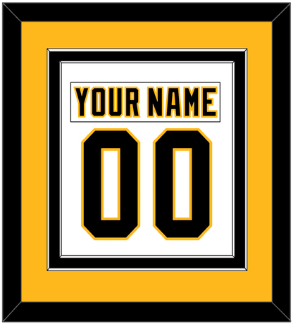Pittsburgh Nameplate & Number (Back) Combined - Home White (1992-2002) - Signature Tier 4