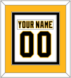 Pittsburgh Nameplate & Number (Back) Combined - Home White (1992-2002) - Double Mat 4
