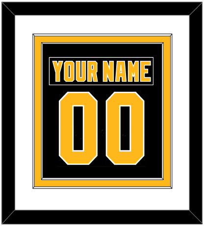 Pittsburgh Nameplate & Number (Back) Combined - Road Black (1992-1997) - Signature Tier 1