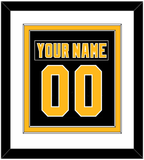 Pittsburgh Nameplate & Number (Back) Combined - Road Black (1992-1997) - Double Mat 1