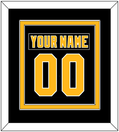 Pittsburgh Nameplate & Number (Back) Combined - Road Black (1992-1997) - Signature Tier 2