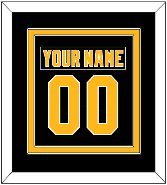 Pittsburgh Nameplate & Number (Back) Combined - Road Black (1992-1997) - Signature Tier 2