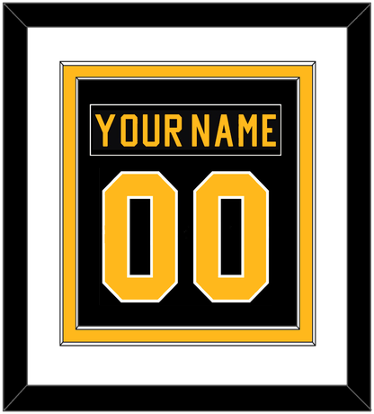 Pittsburgh Nameplate & Number (Back) Combined - Road Black (1981-1984) - Signature Tier 1
