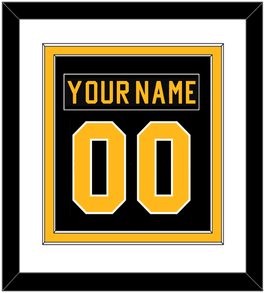 Pittsburgh Nameplate & Number (Back) Combined - Road Black (1981-1984) - Signature Tier 1