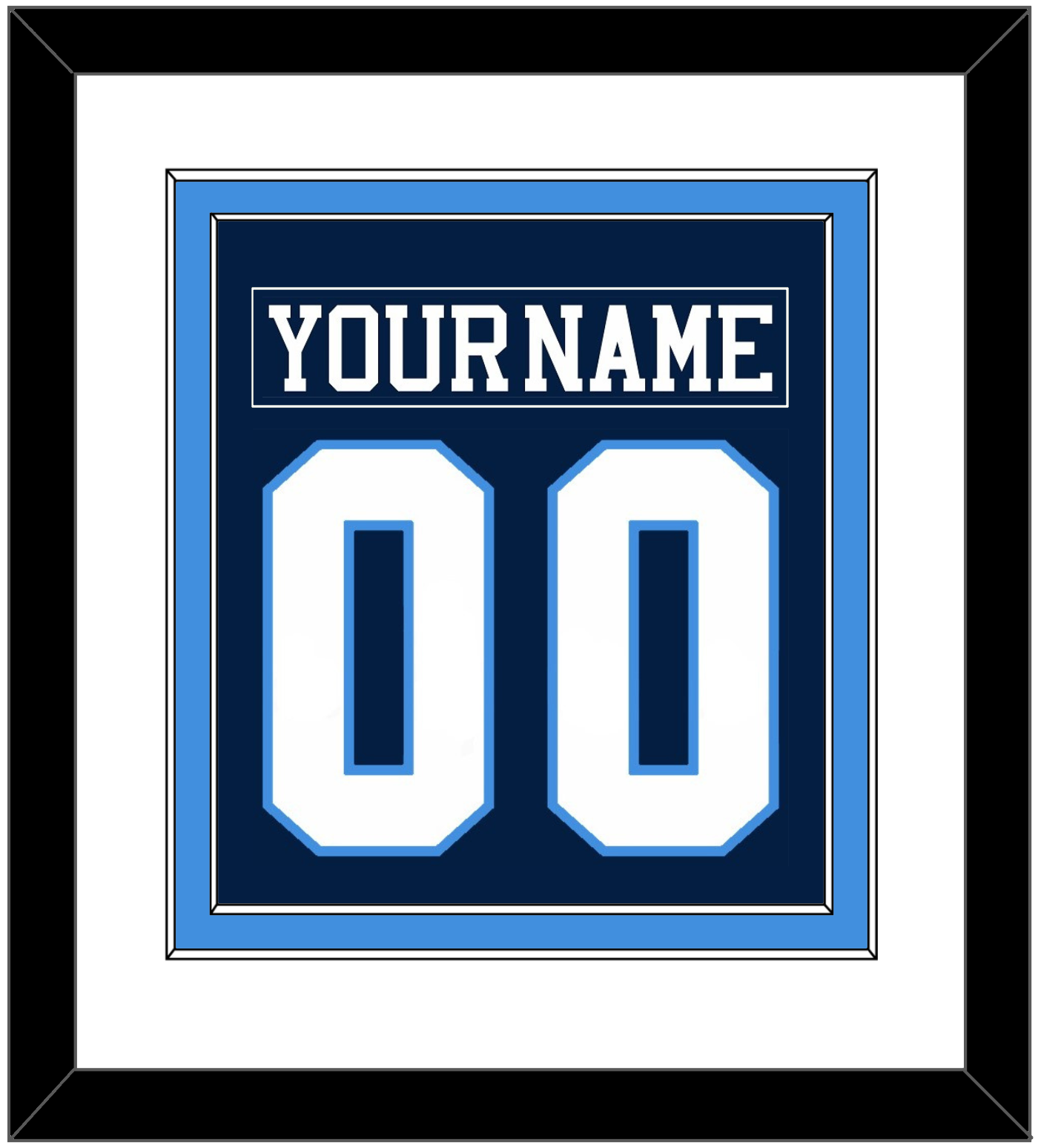 Pittsburgh Nameplate & Number (Back) Combined - Road Blue (1977-1980) - Signature Tier 1