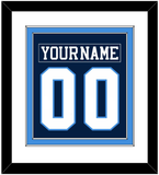 Pittsburgh Nameplate & Number (Back) Combined - Road Blue (1977-1980) - Double Mat 1