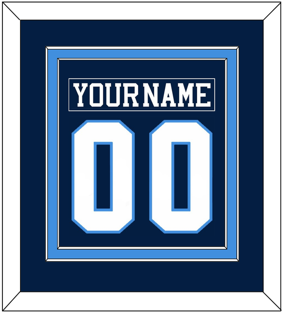 Pittsburgh Nameplate & Number (Back) Combined - Road Blue (1977-1980) - Double Mat 2