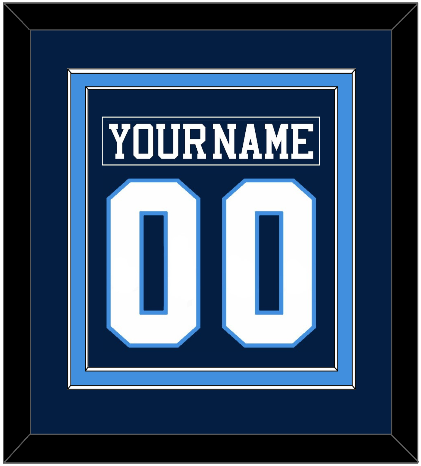Pittsburgh Nameplate & Number (Back) Combined - Road Blue (1977-1980) - Signature Tier 2