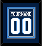 Pittsburgh Nameplate & Number (Back) Combined - Road Blue (1977-1980) - Double Mat 2