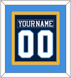 Pittsburgh Nameplate & Number (Back) Combined - Road Blue (1977-1980) - Double Mat 3