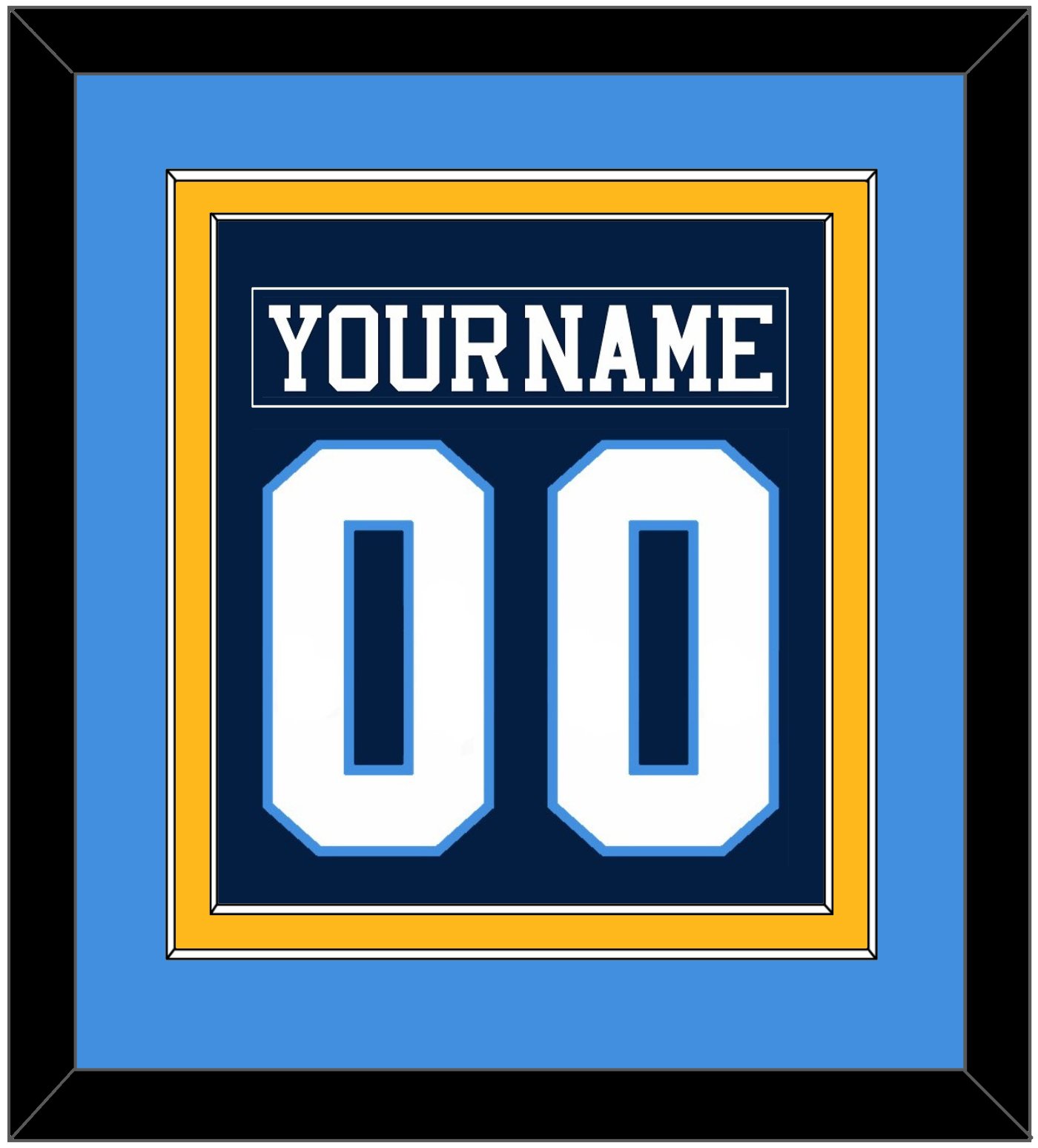 Pittsburgh Nameplate & Number (Back) Combined - Road Blue (1977-1980) - Signature Tier 3