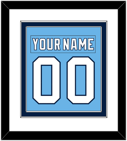 Pittsburgh Nameplate & Number (Back) Combined - Alternate Powder Blue (2008-2011) - Signature Tier 1