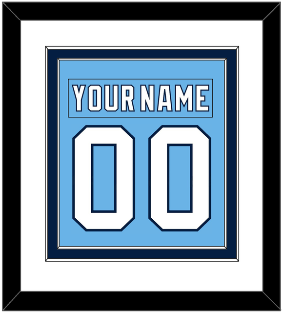 Pittsburgh Nameplate & Number (Back) Combined - Alternate Powder Blue (2008-2011) - Double Mat 1