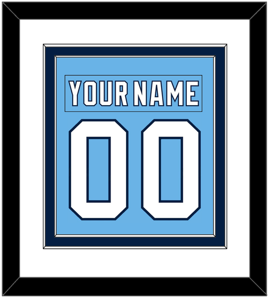 Pittsburgh Nameplate & Number (Back) Combined - 2008 Winter Classic Powder Blue - Signature Tier 1
