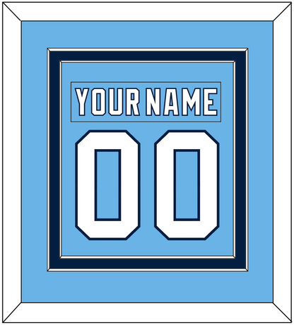 Pittsburgh Nameplate & Number (Back) Combined - Alternate Powder Blue (2008-2011) - Signature Tier 2