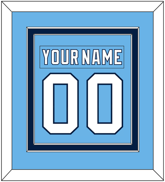 Pittsburgh Nameplate & Number (Back) Combined - 2008 Winter Classic Powder Blue - Signature Tier 2