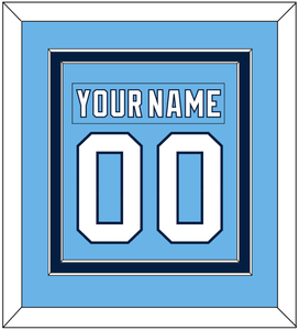 Pittsburgh Nameplate & Number (Back) Combined - 2008 Winter Classic Powder Blue - Double Mat 2