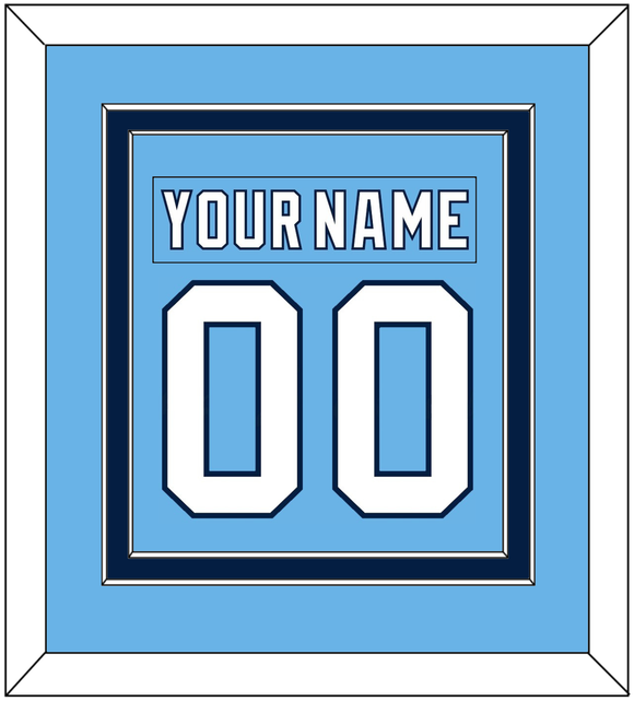 Pittsburgh Nameplate & Number (Back) Combined - 2008 Winter Classic Powder Blue - Double Mat 2