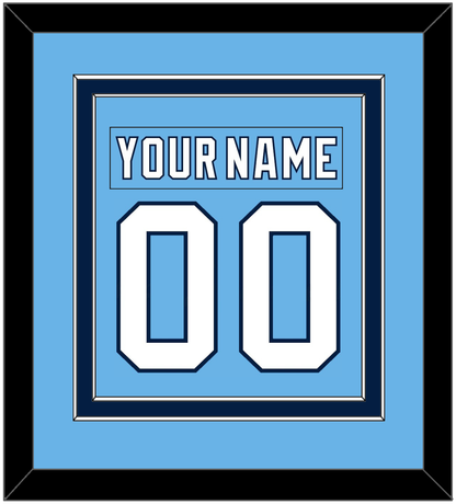 Pittsburgh Nameplate & Number (Back) Combined - Alternate Powder Blue (2008-2011) - Signature Tier 2