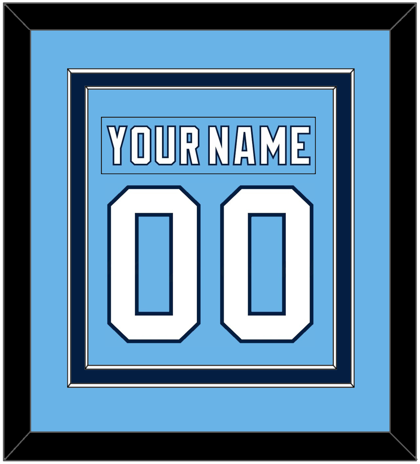 Pittsburgh Nameplate & Number (Back) Combined - 2008 Winter Classic Powder Blue - Signature Tier 2
