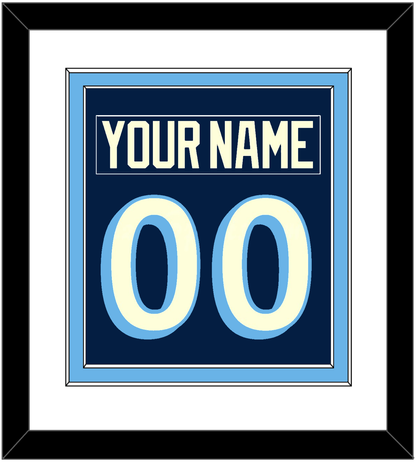 Pittsburgh Nameplate & Number (Back) Combined - Alternate Navy Blue (2011-2013) - Signature Tier 1