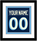 Pittsburgh Nameplate & Number (Back) Combined - Alternate Navy Blue (2011-2013) - Double Mat 1