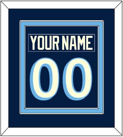 Pittsburgh Nameplate & Number (Back) Combined - Alternate Navy Blue (2011-2013) - Signature Tier 2
