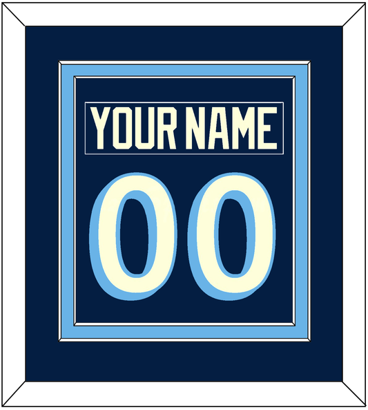 Pittsburgh Nameplate & Number (Back) Combined - 2011 Winter Classic Navy Blue - Signature Tier 2