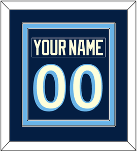 Pittsburgh Nameplate & Number (Back) Combined - 2011 Winter Classic Navy Blue - Double Mat 2