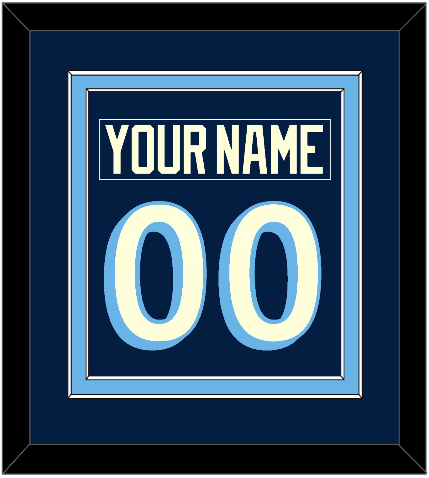 Pittsburgh Nameplate & Number (Back) Combined - Alternate Navy Blue (2011-2013) - Signature Tier 2