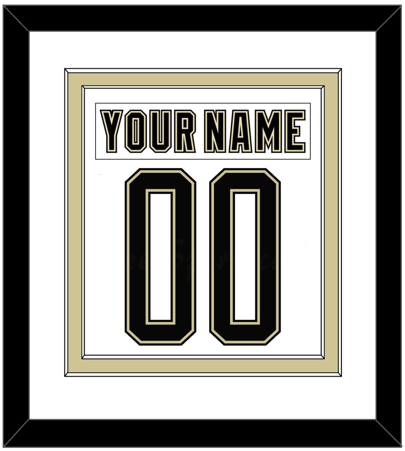 Pittsburgh Nameplate & Number (Back) Combined - 2014 Stadium Series White - Signature Tier 1