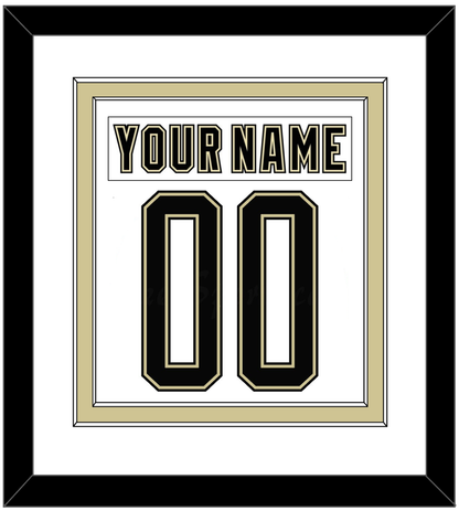 Pittsburgh Nameplate & Number (Back) Combined - 2014 Stadium Series White - Signature Tier 1
