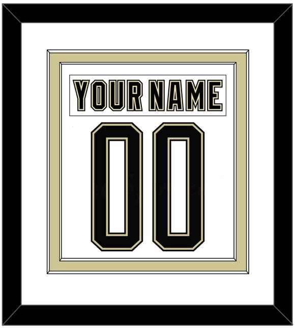 Pittsburgh Nameplate & Number (Back) Combined - 2014 Stadium Series White - Double Mat 1