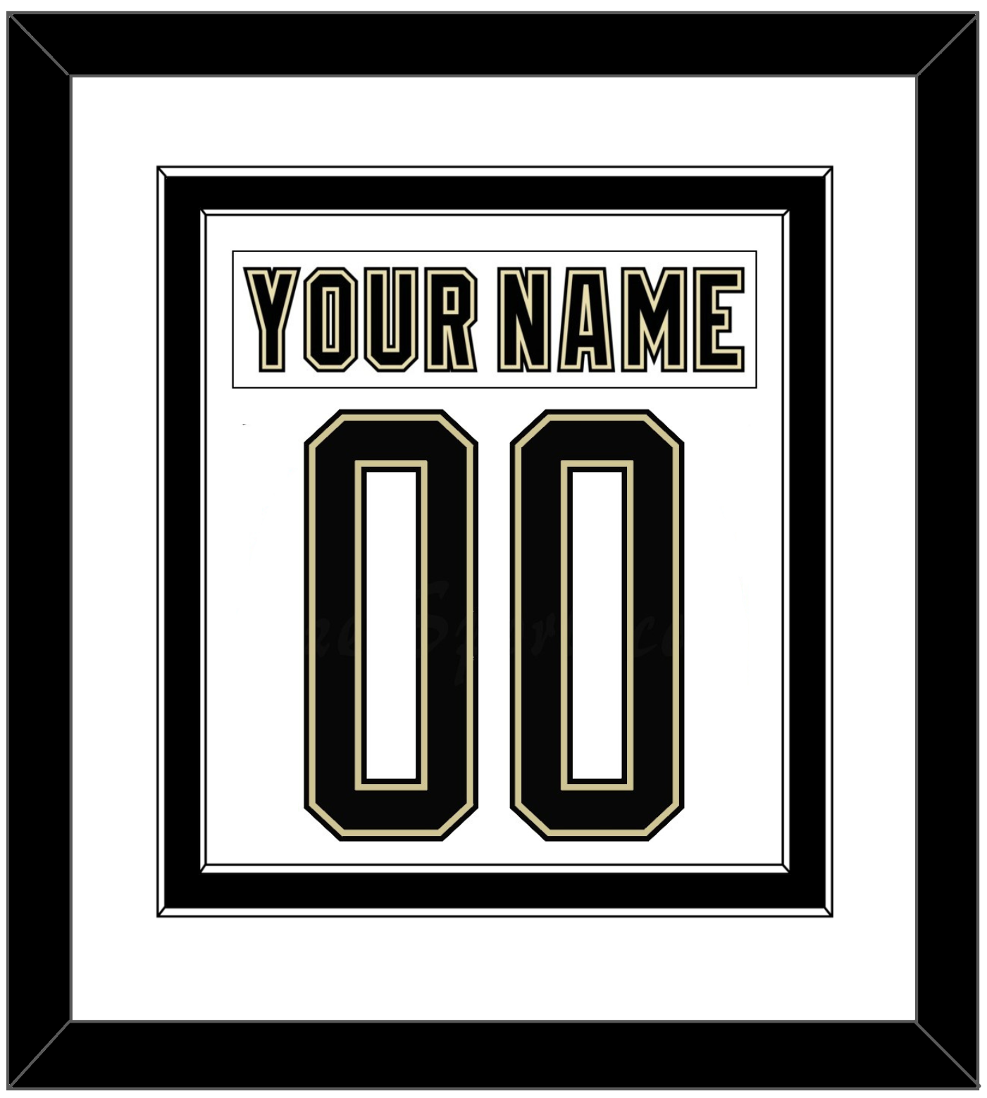 Pittsburgh Nameplate & Number (Back) Combined - 2014 Stadium Series White - Signature Tier 2
