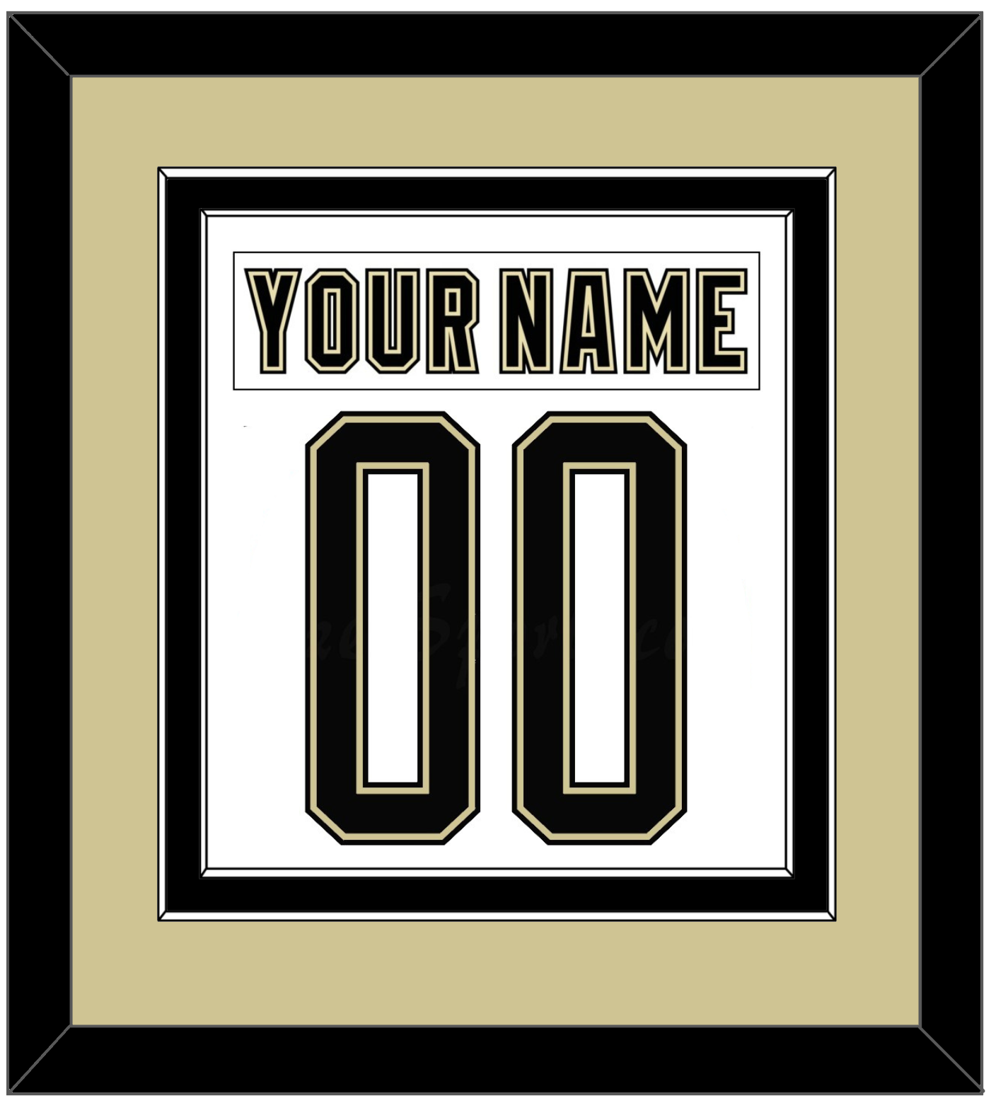 Pittsburgh Nameplate & Number (Back) Combined - 2014 Stadium Series White - Signature Tier 3