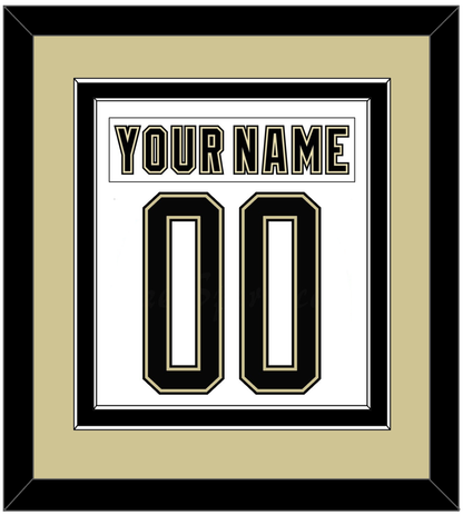 Pittsburgh Nameplate & Number (Back) Combined - 2014 Stadium Series White - Signature Tier 3