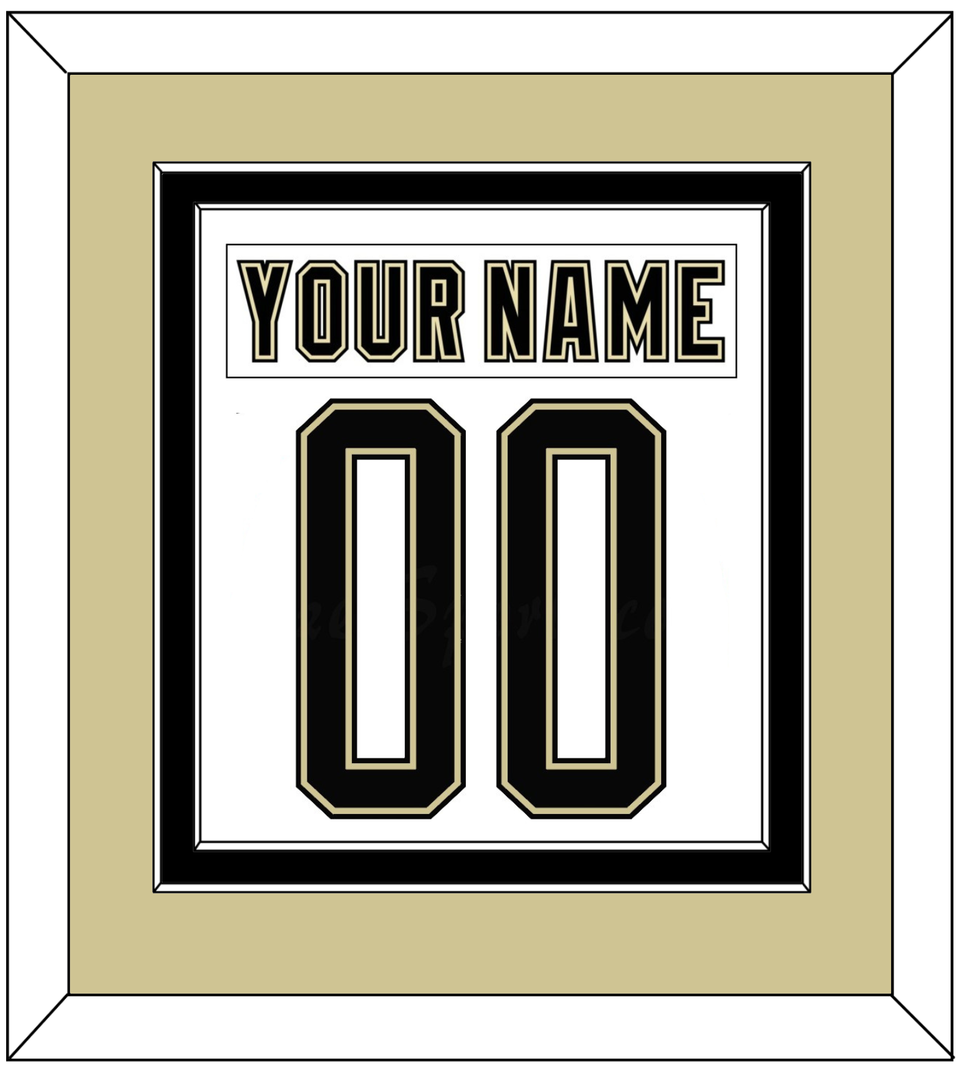 Pittsburgh Nameplate & Number (Back) Combined - 2014 Stadium Series White - Signature Tier 3
