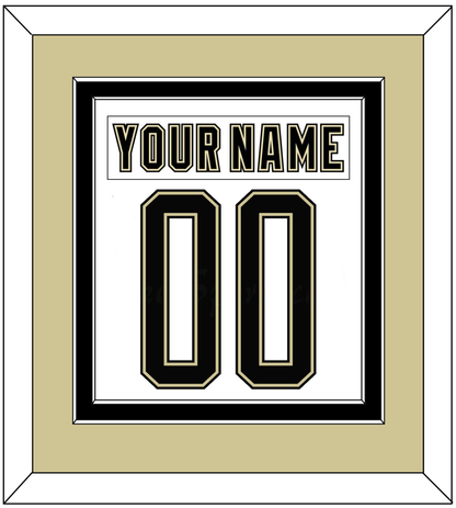Pittsburgh Nameplate & Number (Back) Combined - 2014 Stadium Series White - Signature Tier 3